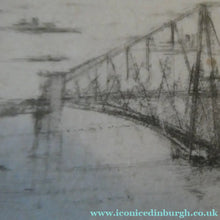Load image into Gallery viewer, SCOTTISH ART. William Walcot (1874 - 1943). WWI Etching of the Forth Rail Bridge and Rosyth Docks; c 1918
