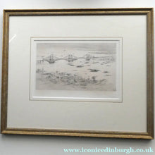 Load image into Gallery viewer, SCOTTISH ART. William Walcot (1874 - 1943). WWI Etching of the Forth Rail Bridge and Rosyth Docks; c 1918

