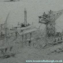 Load image into Gallery viewer, SCOTTISH ART. William Walcot (1874 - 1943). WWI Etching of the Forth Rail Bridge and Rosyth Docks; c 1918
