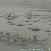 Load image into Gallery viewer, SCOTTISH ART. William Walcot (1874 - 1943). WWI Etching of the Forth Rail Bridge and Rosyth Docks; c 1918
