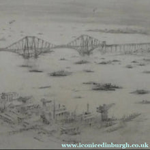 Load image into Gallery viewer, SCOTTISH ART. William Walcot (1874 - 1943). WWI Etching of the Forth Rail Bridge and Rosyth Docks; c 1918
