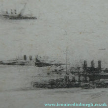 Load image into Gallery viewer, SCOTTISH ART. William Walcot (1874 - 1943). WWI Etching of the Forth Rail Bridge and Rosyth Docks; c 1918
