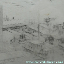 Load image into Gallery viewer, SCOTTISH ART. William Walcot (1874 - 1943). WWI Etching of the Forth Rail Bridge and Rosyth Docks; c 1918
