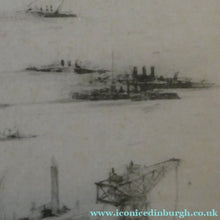 Load image into Gallery viewer, SCOTTISH ART. William Walcot (1874 - 1943). WWI Etching of the Forth Rail Bridge and Rosyth Docks; c 1918
