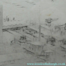Load image into Gallery viewer, SCOTTISH ART. William Walcot (1874 - 1943). WWI Etching of the Forth Rail Bridge and Rosyth Docks; c 1918
