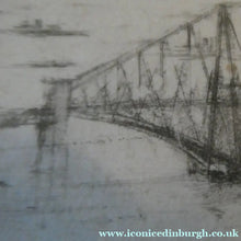 Load image into Gallery viewer, SCOTTISH ART. William Walcot (1874 - 1943). WWI Etching of the Forth Rail Bridge and Rosyth Docks; c 1918
