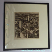Load image into Gallery viewer, William Wilson Etching. The Walls of Rothenburg 1929
