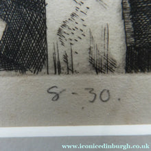 Load image into Gallery viewer, William Wilson Etching. The Walls of Rothenburg 1929

