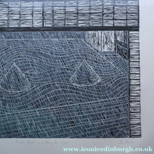 Load image into Gallery viewer, SCOTTISH ART. Woodcut. Temple Garden on a Rainy Day, Kyoto (1989) by John Houston (1930 - 2008)
