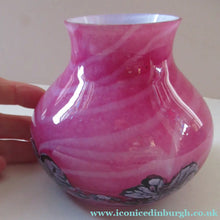 Load image into Gallery viewer, Pink Caithness Cadenza Glass Vase by Colin Terris
