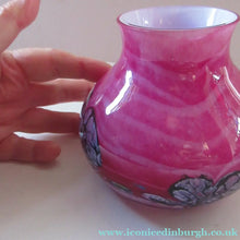 Load image into Gallery viewer, Pink Caithness Cadenza Glass Vase by Colin Terris
