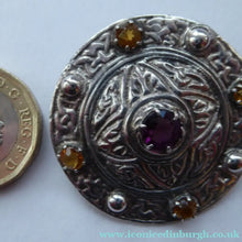 Load image into Gallery viewer, Vintage Silver Celtic Shield Brooch. Marked Silver - but most probably made by Shipton &amp; Co, Birmingham
