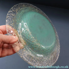 Load image into Gallery viewer, SCOTTISH GLASS. Collectable 1930s Monart Plate with Shallow Dip. 9 1/4  inches (C)
