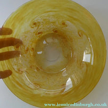Load image into Gallery viewer,  Fabulous 1930s Antique Scottish Monart Shallow Bowl with Rim. 8 1/2 inches
