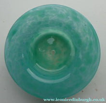 Load image into Gallery viewer, SCOTTISH GLASS. Fabulous 1920s Miniature Antique Scottish Monart Shallow Bowl with Rim. 3 1/2 inches
