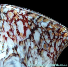 Load image into Gallery viewer, 1930s Monart Glass Vase lue with Gold Aventurine
