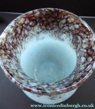 Load image into Gallery viewer, 1930s Monart Glass Vase lue with Gold Aventurine
