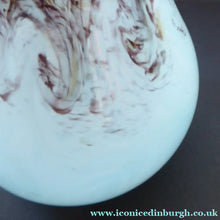 Load image into Gallery viewer, 1930s Monart Glass Vase Blue with Gold Aventurine

