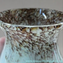 Load image into Gallery viewer, Blue 1930s Monart Glass Vase with Gold Aventurine
