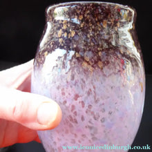 Load image into Gallery viewer, 1930s Monart Glass Vase with Gold Aventurine Flakes
