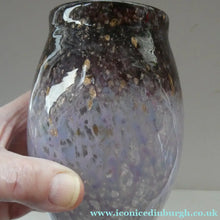Load image into Gallery viewer, 1930s Monart Glass Vase with Gold Aventurine Flakes
