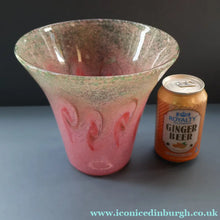 Load image into Gallery viewer, SCOTTISH GLASS by VASART. Fine 1950s Vintage Large Art Glass Vase, 1950s. 7 1/2 inches in height. Etched signature
