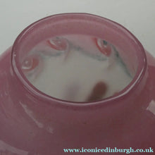 Load image into Gallery viewer, SCOTTISH GLASS Pale Grey and Pink VASART Vase. Etched signature to base; Vintage 1950s
