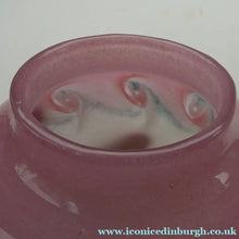 Load image into Gallery viewer, SCOTTISH GLASS Pale Grey and Pink VASART Vase. Etched signature to base; Vintage 1950s
