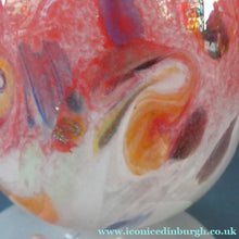 Load image into Gallery viewer, 1950s Scottish VASART Glass Tulip Lamp in Lilac Grey and Mottled Rose Pink Colours. WORKING
