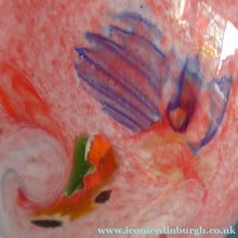 Load image into Gallery viewer, 1950s Scottish VASART Glass Tulip Lamp in Lilac Grey and Mottled Rose Pink Colours. WORKING
