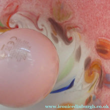 Load image into Gallery viewer, 1950s Scottish VASART Glass Tulip Lamp in Lilac Grey and Mottled Rose Pink Colours. WORKING
