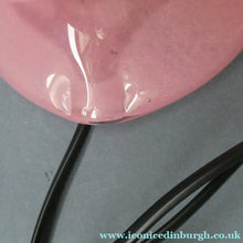 Load image into Gallery viewer, 1950s Scottish VASART Glass Tulip Lamp in Pastel Pink and Peppermint Shades. WORKING
