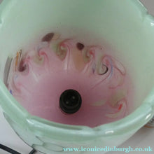 Load image into Gallery viewer, 1950s Scottish VASART Glass Tulip Lamp in Pastel Pink and Peppermint Shades. WORKING
