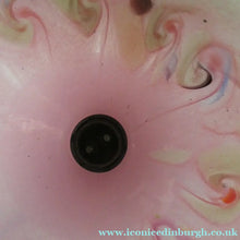 Load image into Gallery viewer, 1950s Scottish VASART Glass Tulip Lamp in Pastel Pink and Peppermint Shades. WORKING
