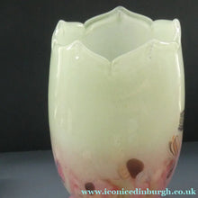 Load image into Gallery viewer, 1950s Scottish VASART Glass Tulip Lamp in Pastel Pink and Peppermint Shades. WORKING
