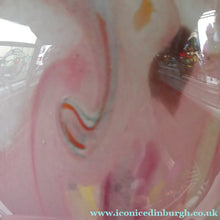 Load image into Gallery viewer, 1950s Scottish VASART Glass Tulip Lamp in Pastel Pink and Peppermint Shades. WORKING
