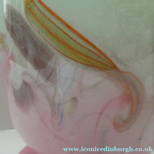 Load image into Gallery viewer, 1950s Scottish VASART Glass Tulip Lamp in Pastel Pink and Peppermint Shades. WORKING
