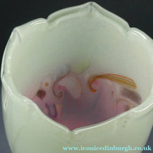 Load image into Gallery viewer, 1950s Scottish VASART Glass Tulip Lamp in Pastel Pink and Peppermint Shades. WORKING
