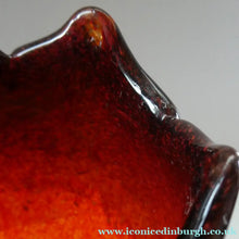 Load image into Gallery viewer, 1950s Scottish VASART Glass Tulip Lamp in Swirly Scarlet Red and Black Shades. WORKING
