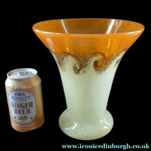Load image into Gallery viewer, Fine Vintage Large Art Glass Vase, 1940s or 1950s. 7 1/2 inches in height  Vasart Scottish Glass
