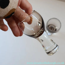Load image into Gallery viewer, Scottish Glass. 1970s Four Caithness Canisbay Small Peat Space Age Glasses. Plus Lybster Decanter - British Glass
