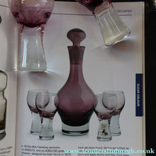 Load image into Gallery viewer, Scottish Glass. 1970s Fve Caithness Canisbay Small Heather Space Age Glasses. Plus Matching Decanter - British Glass
