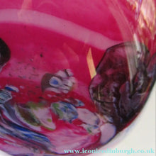 Load image into Gallery viewer, Pink Caithness Cadenza Hearts Glass Vase. Colin Terris Design 1980s
