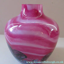Load image into Gallery viewer, Pink Caithness Cadenza Hearts Glass Vase. Colin Terris Design 1980s
