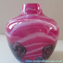 Load image into Gallery viewer, Pink Caithness Cadenza Hearts Glass Vase. Colin Terris Design 1980s
