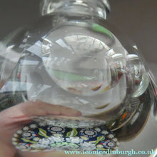 Load image into Gallery viewer, Vintage Perthshire Millefiori Inkwell or Perfume Bottle (PP83). 7 1/2 inches in height
