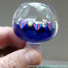 Load image into Gallery viewer, Vintage Perthshire Millefiori Inkwell or Perfume Bottle (PP83). 7 1/2 inches in height
