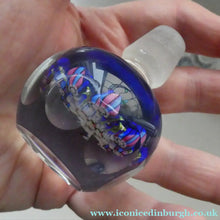 Load image into Gallery viewer, Vintage Perthshire Millefiori Inkwell or Perfume Bottle (PP83). 7 1/2 inches in height
