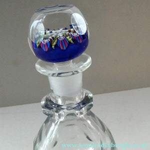Vintage Fancy Perthshire Glass Millefiori Inkwell or Perfume