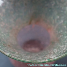 Load image into Gallery viewer, Later 1980s PERTHSHIRE GLASS Art Glass Vase. Thistle Shaped mottled pink and green shades. 7 inches high

